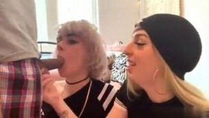 2 sissies suck cock