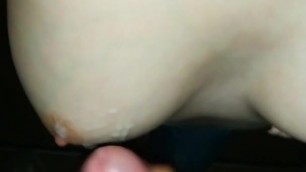 Outdoor jerk-off, at night