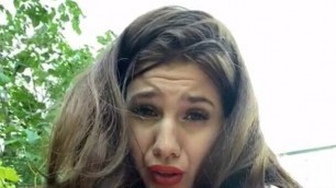 Camgirl with big tits lactates and squirts