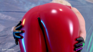 PVC fashion pretty video, vinyl catsuit