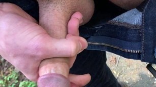 Frot and huge cum shot public rest stop