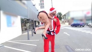 MAMACITAZ - &lpar;Nikki Litte&comma; Juan Lucho&rpar; - Big Ass Spanish Girl Celebrates Christmas With Outdoor Sex