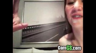 Hot Girl with Braces Ends up Facialized - camg8
