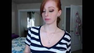 Ginger girl flashing her tits on Live69Girls&period;Com
