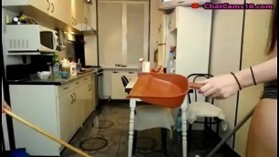 cleaning ladies with hot butts