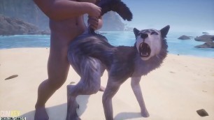 Furry Bitch Fuck BIG Cock &vert; Big Cock Guy &vert; 3D Porn WildLife
