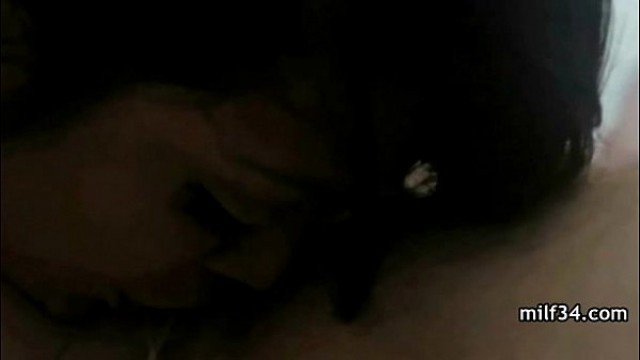 Horny latina milf finds herself some dick