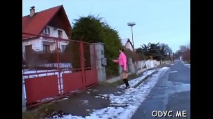 Busty teenager makes this old guy one cheerful camper