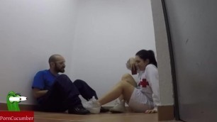 Horny nurse and the maintenance man fuck in their free time.RAF020