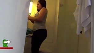 Fucking Pamela on the little toilet&period; SAN154