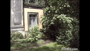 Crazy slut pissing in public by PissWiz