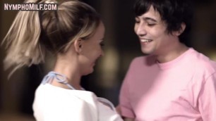 Stepmommy with big tits fucked by a nerd horny stepson