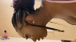 Paying the food delivery man in pussy until he creampie me