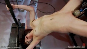 Hot babe vibed and machine fucked