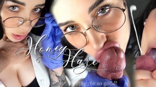 DOCTOR VISIT TURNS INTO A BLOWJOB.HONEY HAZE