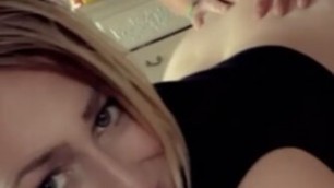 Sexy blonde gets fucked hard, cumshot on ass