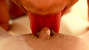 Close up Pussy Eating Khalessi 69 Big clit Pussy licking until Orgasm POV NenaGamer