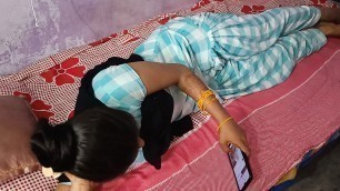 Hot 20 yers old Indian bhabhi was cheat her husband and first time painfull sex with dever clear Hindi audio language