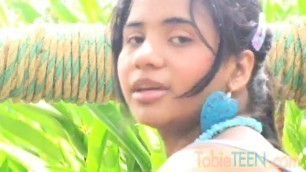 Sexy latina teen enjoying solo action