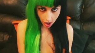Footjob fetish and squirt with Sexy Devil