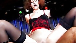Redhead Sex - Brunette milf with natural tits has anal sex
